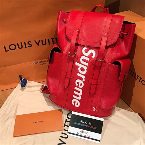 red and black louis vuitton backpack ebay|louis vuitton red bag price.